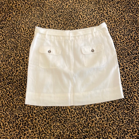 WHITE LINEN skirt. - Picture 3 of 6